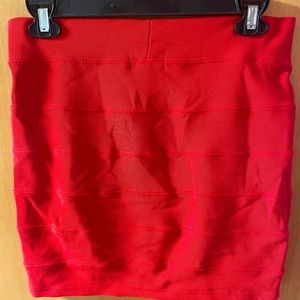 Red mini skirt fitted great condition